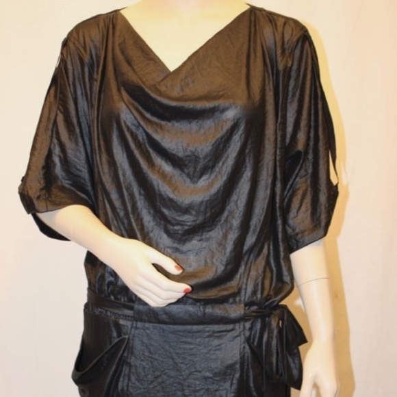 Vintage - BCBG Cowl-neck mini dress - Picture 1 of 5